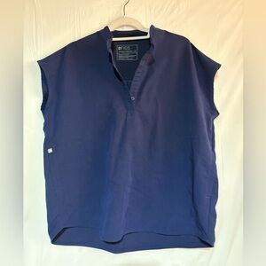 Figs Navy Sleeveless Medical Tunic Top